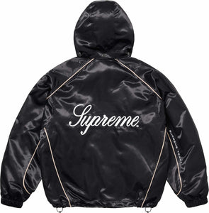 SUPREME SATIN HOODED TRACK JACKET