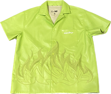 Load image into Gallery viewer, SD PU Leather Bowling Flame Shirt
