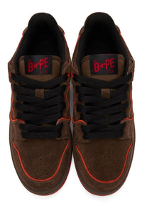 BAPE Brown & Orange Suede SK8 STA Sneakers