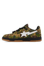Load image into Gallery viewer, BAPE Beige &amp; Green Faux-Suede Camo STA Sneakers