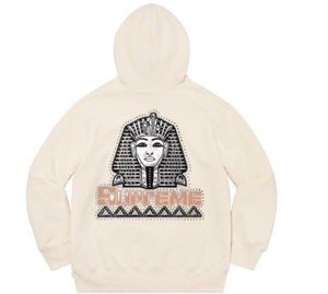 Supreme Pharaoh Studded Hooded Sweatshirt Natural