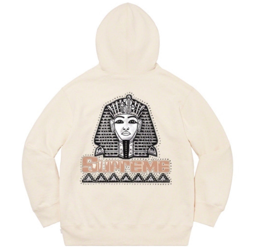 Supreme Pharaoh Studded Hooded Sweatshirt Natural