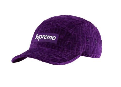 Supreme Velvet Pattern Camp Cap