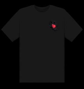 SD VALENTINES HEART EMBROIDERED T-SHIRT